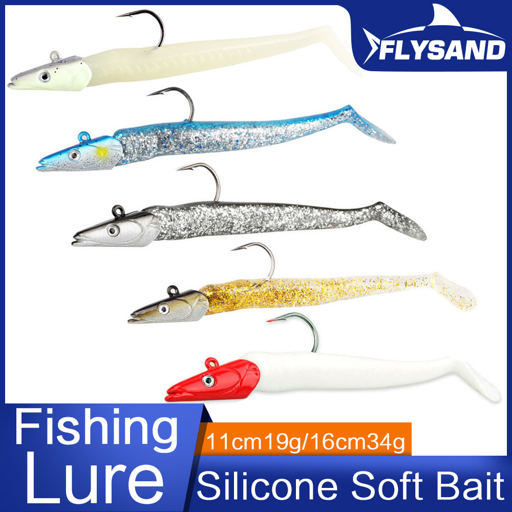 Marine Salt Mix - FLYSAND Soft Lure Bait Silicone 11cm19g/16cm34g