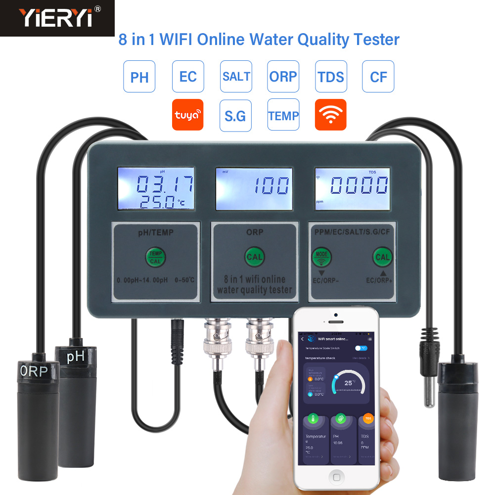 WiFi Tuya Smart PH Meter Data  – обзор и цена Marine Aquarium Water Analyzer