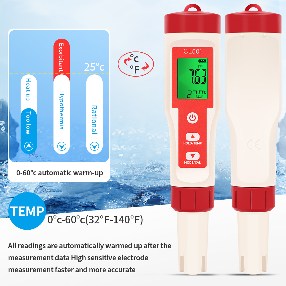 PH/CL2/H2/ORP/Temperature Mete – обзор и цена Marine Aquarium Water Analyzer