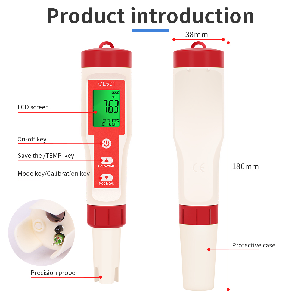 PH/CL2/H2/ORP/Temperature Mete – обзор и цена Marine Aquarium Water Analyzer