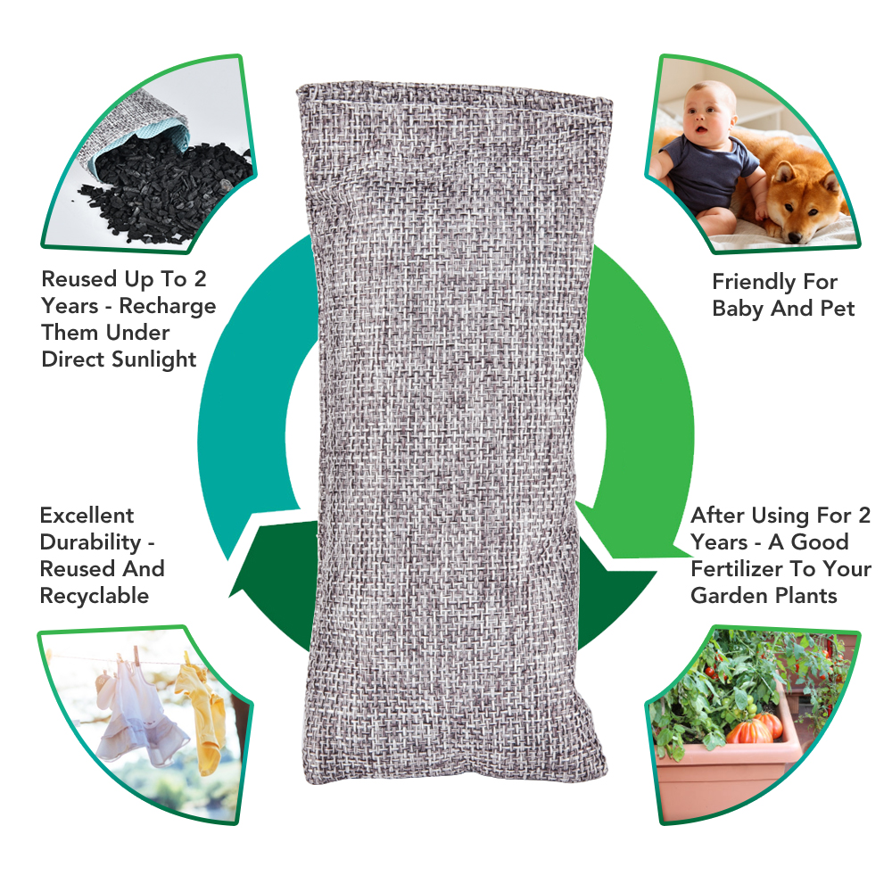 10pcs Natural Bamboo Charcoal  – обзор и цена Activated Carbon Bag