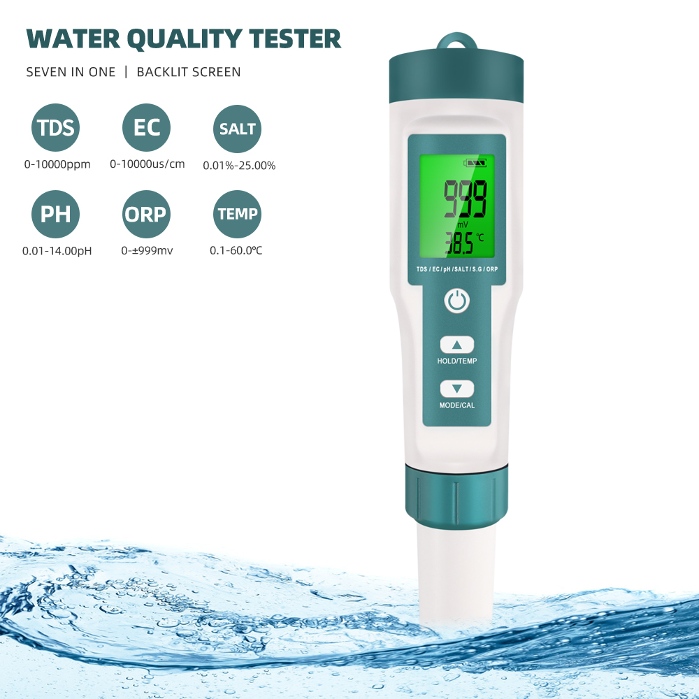 7 in 1 PH TDS EC ORP Salinity  – обзор и цена Marine Aquarium Water Analyzer